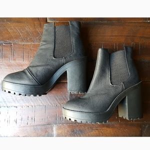 Black Platform Ankle Boots